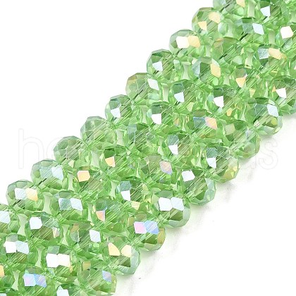 Electroplate Glass Beads Strands X-EGLA-A044-T8mm-B09-1