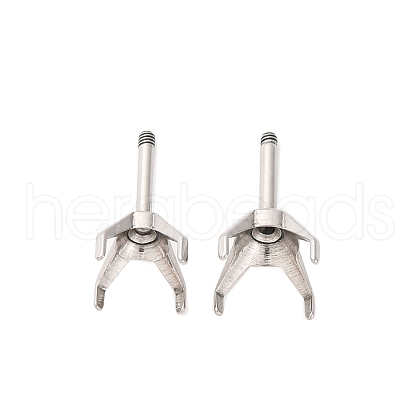 304 Stainless Steel Stud Earring Findings STAS-B091-02B-07P-1