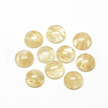 Watermelon Stone Glass Cabochons G-R416-12mm-39-1