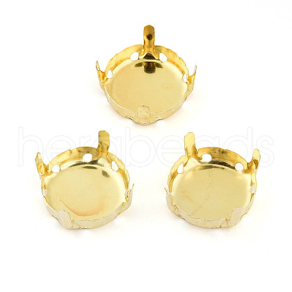 201 Stainless Steel Sew on Prong Settings STAS-T032-01-14mm-G-1