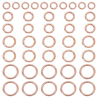 40Pcs 4 Styles Alloy Closed Jump Rings KK-LP0001-27-1