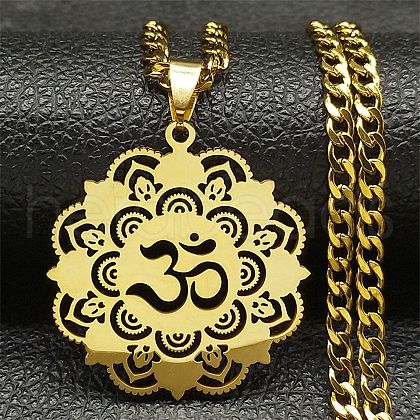 304 Stainless Steel Necklaces NJEW-Q338-11G-1