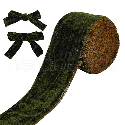 5 Yards Polyester Frayed Ribbon OCOR-WH0082-226A-02-1