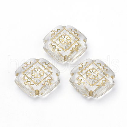 Plating Transparent Acrylic Beads PACR-Q115-46-1