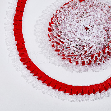 AHADERMAKER Polyester Lace Flower Trim OCOR-GA0001-92-1