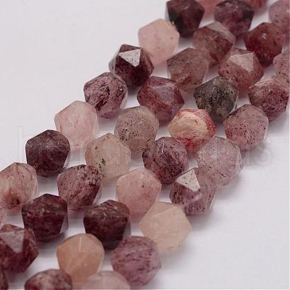 Natural Strawberry Quartz Bead Strands G-G970-13-12mm-1