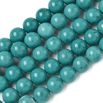 Natural Magnesite Beads Strands G-K244-02-8mm-03-1
