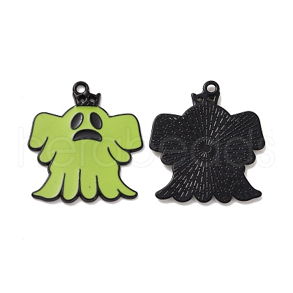 Halloween Theme Rack Plating Alloy Enamel Pendants PALLOY-O109-48EB-1