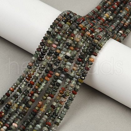 Natural African Bloodstone Beads Strands G-S388-A02-3x4mm-1