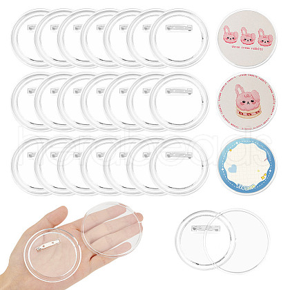 Acrylic Button Pin Badge TACR-WH0021-14A-1