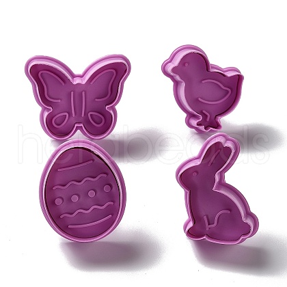 Easter Themed PET Plastic Cookie Cutters X-DIY-K056-09-1