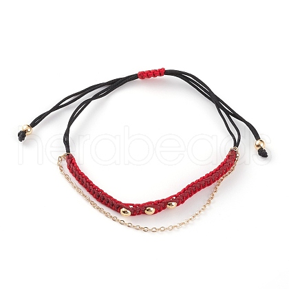 Adjustable Nylon Thread Braided Bead Bracelets BJEW-JB05822-05-1