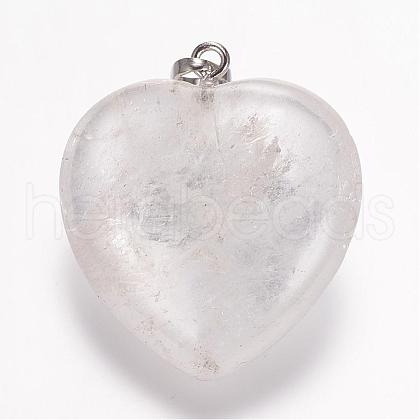 Natural Quartz Crystal Pendants G-E338-10C-1