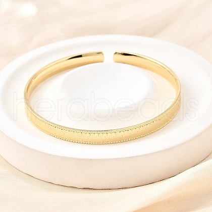 Brass Cuff Bangles for Women BJEW-G742-01G-1