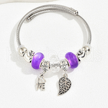 Non-Tarnish Stainless Steel European Bracelet OQ8559-7-1
