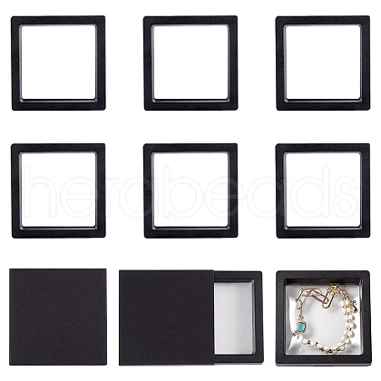 Square Transparent PE Thin Film Suspension Jewelry Floating Frame Displays ODIS-TAC0002-02A-1