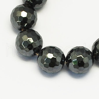 Non-magnetic Synthetic Hematite Beads Strands X-G-S084-12mm-1