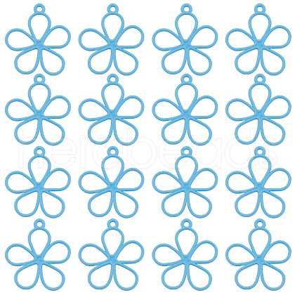 SUNNYCLUE 50Pcs Hollow Spray Painted Alloy Pendants FIND-SC0012-27B-1
