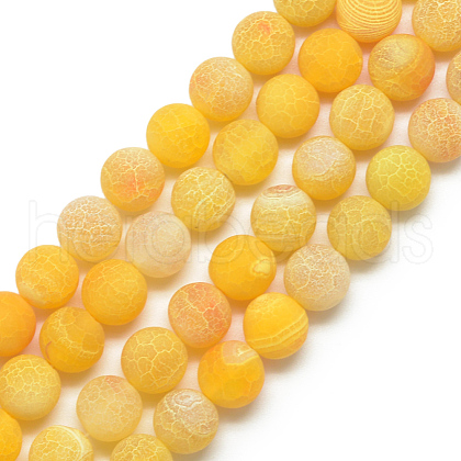 Natural Weathered Agate Bead Strands G-S237-8mm-02-1