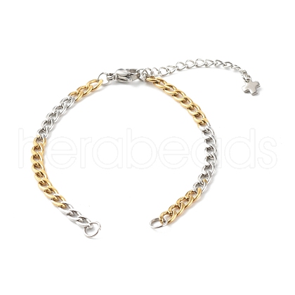304 Stainless Steel Chain Bracelet Makings AJEW-JB00996-02-1