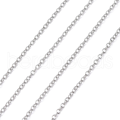 3.28 Feet 304 Stainless Steel Cable Chains X-CHS-R003-0.4mm-1