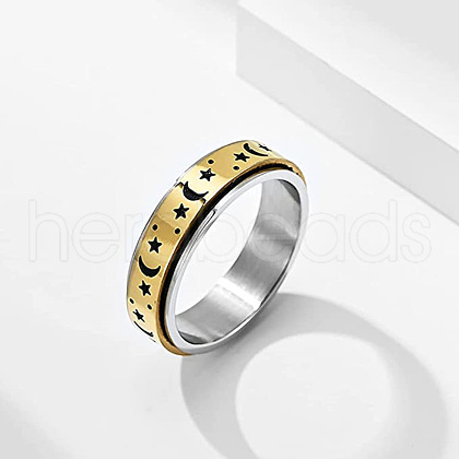 201 Stainless Steel Rotatable Finger Rings FS-WG1BCD7-05-1