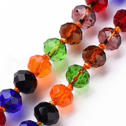 Transparent Glass Beads Strands GLAA-T025-01A-1