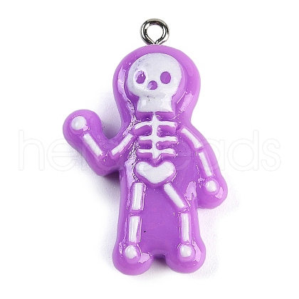 Halloween Theme Resin Pendants RESI-M046-01B-02-1