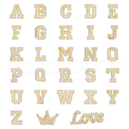 Sequin Embroidery Iron on/Sew on Patches DIY-WH0568-79B-1