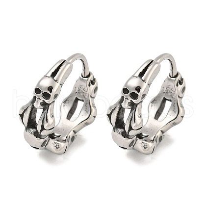 316 Surgical Stainless Steel Hoop Earrings EJEW-D096-12AS-18-1