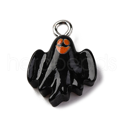 Halloween Theme Opaque Resin Pendants RESI-D075-01G-1