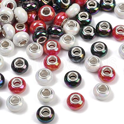 Opaque Resin European Beads RESI-C059-01E-1