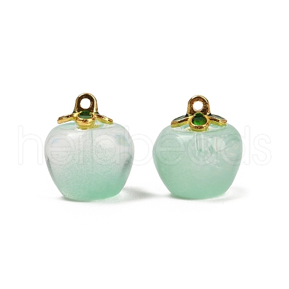 Transparent Glass Apple Pendants X1-DGLA-E004-16L-1