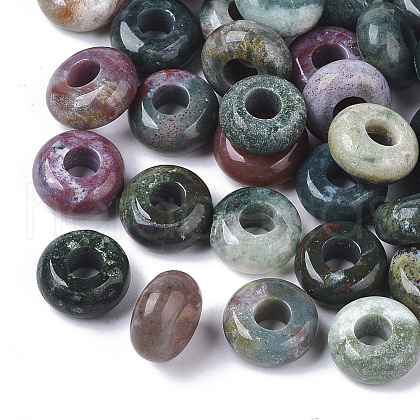 Natural Indian Agate European Beads G-Q503-03-1
