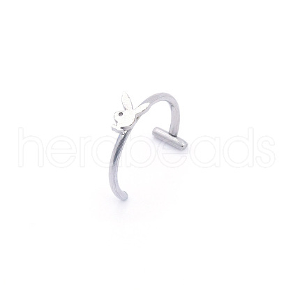Anti-Tarnish 304 Stainless Steel 20 Gauge Fake Lip Rings Piercing Jewelry WGC994D-11-1