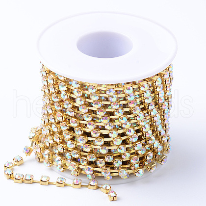 Iron Rhinestone Strass Chains CHC-T002-SS6-02C-1-1