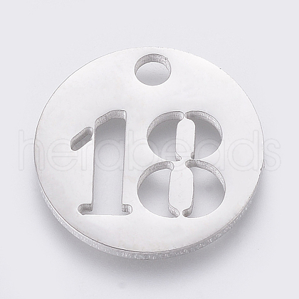 Non-Tarnish 304 Stainless Steel Pendants STAS-F233-18-P-1
