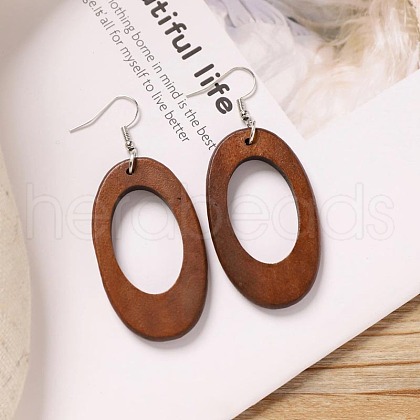 Alloy Wood Dangle Earrings FS-WG9E4F8-17-1