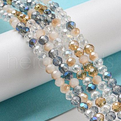 Glass Beads Strands EGLA-A034-M4mm-37-1