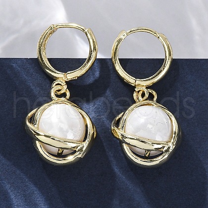 Brass Hoop Earrings EJEW-F362-12G-1