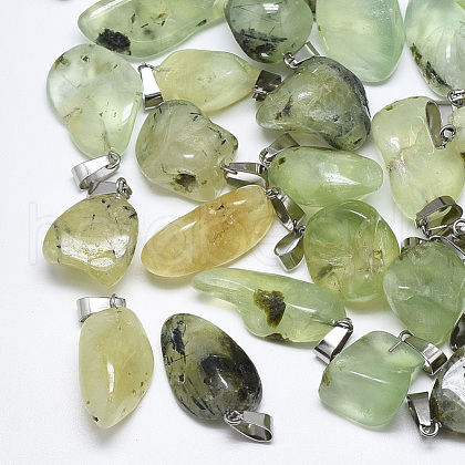 Natural Prehnite Pendants G-T122-33-1