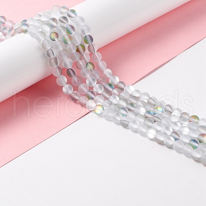 Synthetic Moonstone Beads Strands G-E573-01A-14-1
