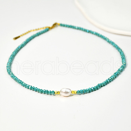 Mother's Day Jewellery Natural Freshwater Pearl & Glass Beaded Necklaces for Women AC5368-3-1