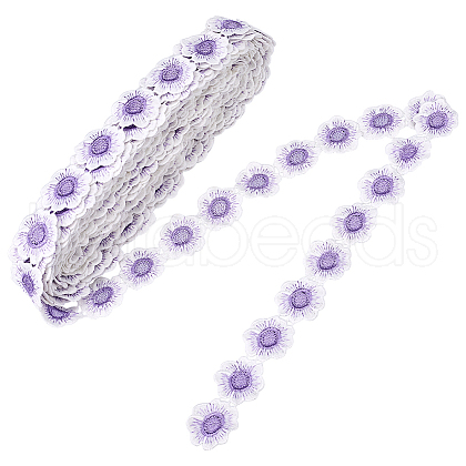 Polyester Flower Lace Ribbon OCOR-WH20001-03A-1