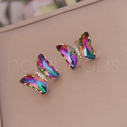 Fashionable Gradient Butterfly Earrings for Women YE8672-6-1