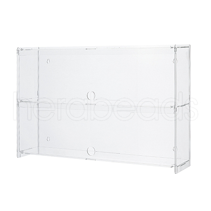 2-Tier Transparent Acrylic Minifigures Display Case ODIS-WH0061-50B-1