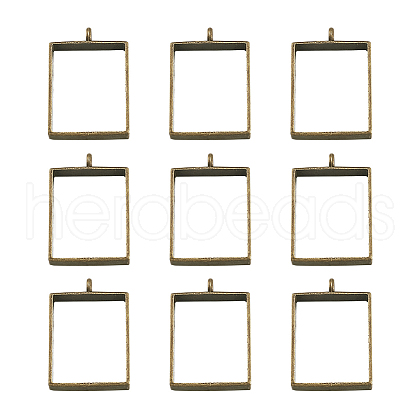 Alloy Open Back Bezel Big Pendants PALLOY-TA0021-02AB-1