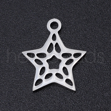 Non-Tarnish 201 Stainless Steel Laser Cut Charms STAS-S105-T897-1-1