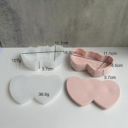 Valentine's Day Food Grade Silicone Heart Storage Box Mold PW-WG25254-02-1