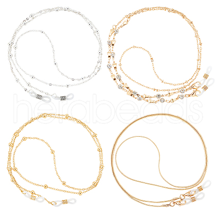 CREATCABIN 4Pcs 4 Styles Iron & Alloy Eyeglasses Chains AJEW-CN0002-75B-1
